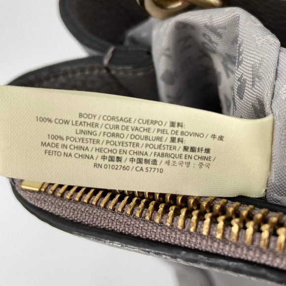 Kate Spade Tote Leighann Mulberry Street Leather Triple Compartment Handbag Gray - Picture 12 of 16